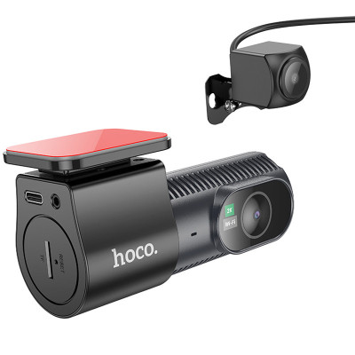 Відеореєстратор Hoco DV8 1.47-inch display with rear camera (2K+720P) Black
