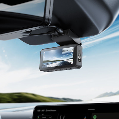 Відеореєстратор Hoco DV12 3.69-inch display with rear camera (2K+720P) Silver gray