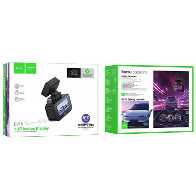 Відеореєстратор Hoco DV10 1.47-inch display (1080P) Black