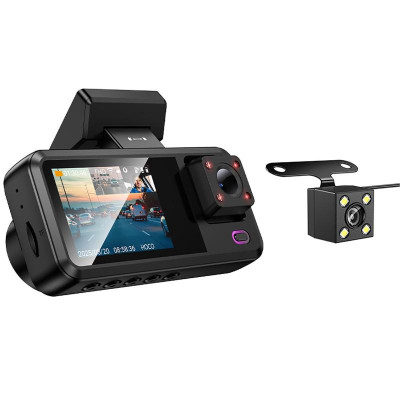 Відеореєстратор Hoco DV15 2-inch display with rear camera (720P+480P) Black