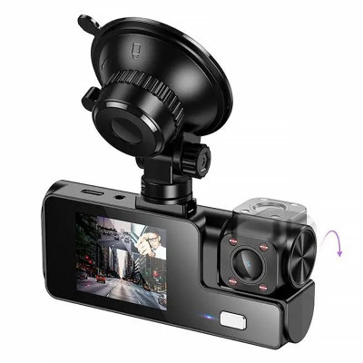 Відеореєстратор Hoco DI60 2-inch display with rear camera (1280+720P) Black Відеореєстратор Hoco DI60 2-inch display with rear camera (1280+720P) Black