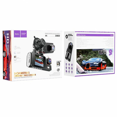 Відеореєстратор Hoco DI60 2-inch display with rear camera (1280+720P) Black Відеореєстратор Hoco DI60 2-inch display with rear camera (1280+720P) Black