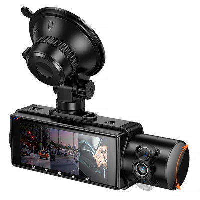 Відеореєстратор Hoco DI61 3.16-inch display with rear camera (1280+720P) Black