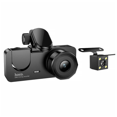 Відеореєстратор Hoco DI63 2-inch display with rear camera (480+480P) Black
