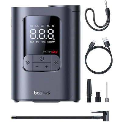 Автомобільний насос Baseus GoTrip VA1 Max 7500 mAh (C01196) Cosmic Black Автомобільний насос Baseus GoTrip VA1 Max 7500 mAh (C01196) Cosmic Black