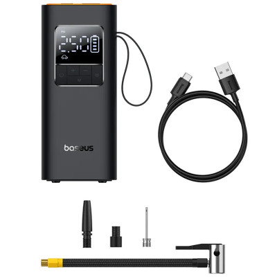 Автомобільний насос Baseus SuperMini Pro Series Wireless Car Inflator (C11159300111-00) Cluster Black Автомобільний насос Baseus SuperMini Pro Series Wireless Car Inflator (C11159300111-00) Cluster Black
