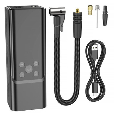 Автомобільний насос Hoco ZP7 Maddy smart (5000 mAh) Black