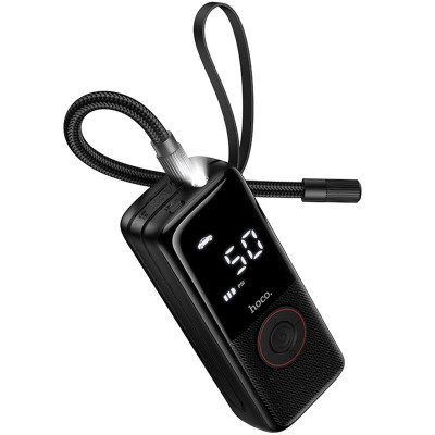 Автомобільний насос Hoco ZP18 Enlighten smart air pump Black Автомобільний насос Hoco ZP18 Enlighten smart air pump Black