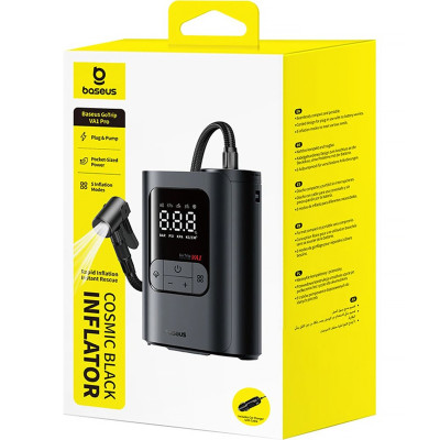 Автомобільний насос Baseus GoTrip VA1 Pro (C01197) Cosmic Black Автомобільний насос Baseus GoTrip VA1 Pro (C01197) Cosmic Black