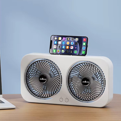 Настільний вентилятор F105 Dual-Fan Design 1800mAh Black Настільний вентилятор F105 Dual-Fan Design 1800mAh Black