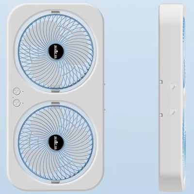 Настільний вентилятор F105 Dual-Fan Design 1800mAh Blue