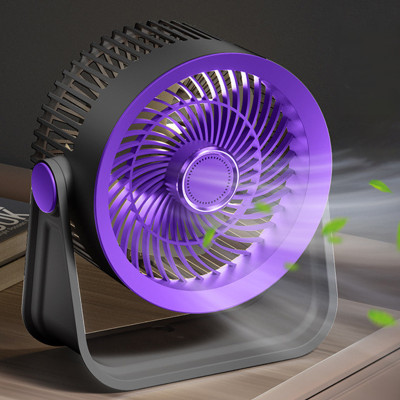 Портативний вентилятор S35 Built-in aromatherapy/mosquito repellent box 2400mAh Black / Purple Портативний вентилятор S35 Built-in aromatherapy/mosquito repellent box 2400mAh Black / Purple