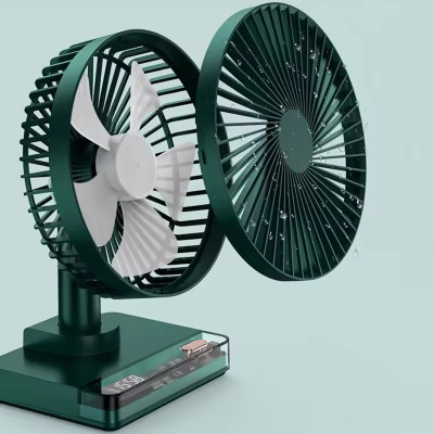 Настільний вентилятор DF11-B with clock 7200 mAh Green Настільний вентилятор DF11-B with clock 7200 mAh Green