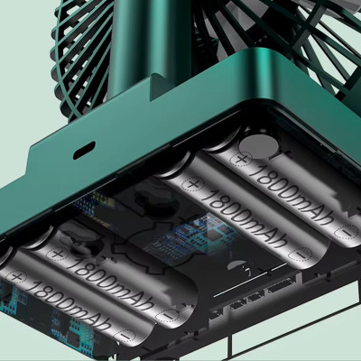 Настільний вентилятор DF11-B with clock 7200 mAh Green Настільний вентилятор DF11-B with clock 7200 mAh Green