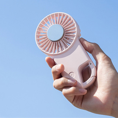 Портативний вентилятор SQT-BF2 з карабіном 1800mAh Pink