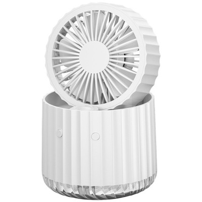 Настільний вентилятор Rapid Cooling 3in1 з водяним охолодженням і підсвічуванням 1200 mAh White