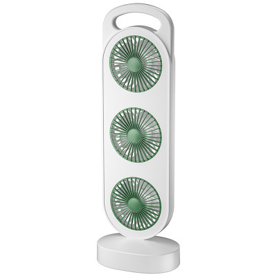 Настільний вентилятор Three Head Fan 1200 mAh Green