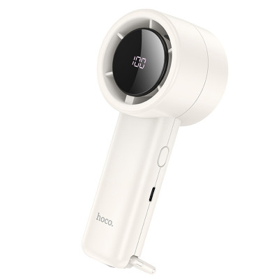 Портативний вентилятор Hoco HX63 Fashion high-speed handheld fan 2000 mAh White