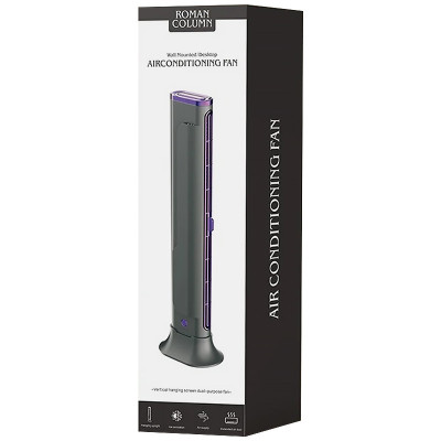 Настільний вентилятор F3 Tower Fan 3 speeds with battery 1200 mAh Purple