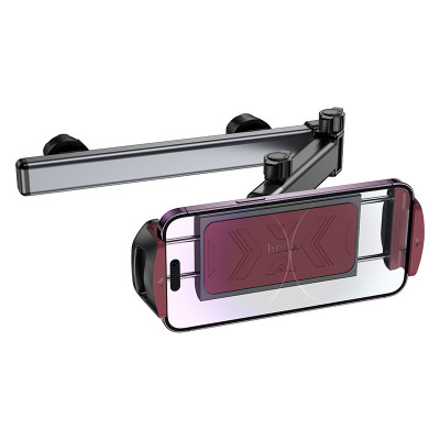 Автотримач Hoco H69 Gamble telescopic на підголівник Black / Red