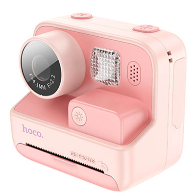 Дитяча фотокамера з моментальним друком Hoco DV200 Dual lens Pink