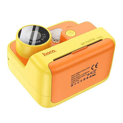 Дитяча фотокамера з моментальним друком Hoco DV200 Dual lens Yellow Дитяча фотокамера з моментальним друком Hoco DV200 Dual lens Yellow