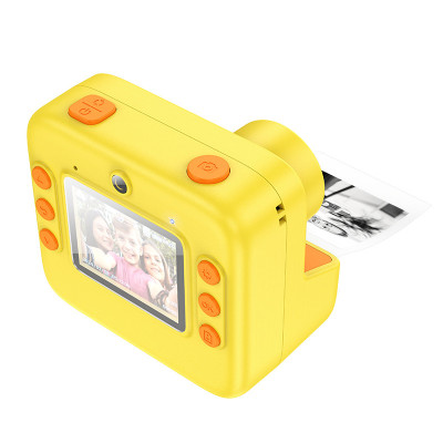 Дитяча фотокамера з моментальним друком Hoco DV200 Dual lens Yellow Дитяча фотокамера з моментальним друком Hoco DV200 Dual lens Yellow