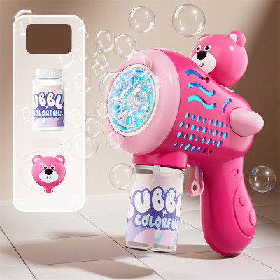 Пістолет з мильними бульбашками H058 Little Bear + bottle 50ml Pink