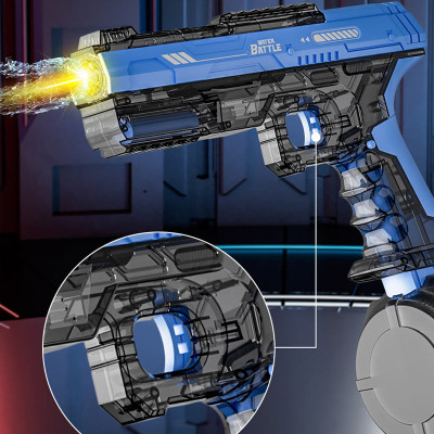 Водяний акумуляторний пістолет Water Gun 66-35 (500ml) with lithium battery Transparent blue Водяний акумуляторний пістолет Water Gun 66-35 (500ml) with lithium battery Transparent blue