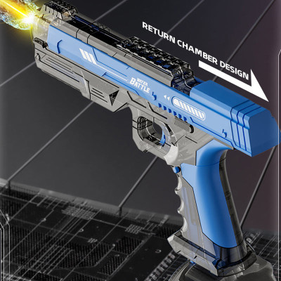 Водяний акумуляторний пістолет Water Gun 66-35 (500ml) with lithium battery Transparent blue Водяний акумуляторний пістолет Water Gun 66-35 (500ml) with lithium battery Transparent blue