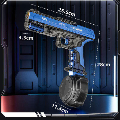 Водяний акумуляторний пістолет Water Gun 66-35 (500ml) with lithium battery Transparent blue Водяний акумуляторний пістолет Water Gun 66-35 (500ml) with lithium battery Transparent blue
