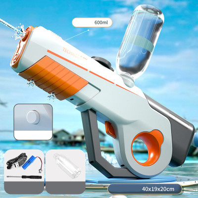Водяний акумуляторний автомат Water Gun 8002C (600ml) with lithium battery White / Orange