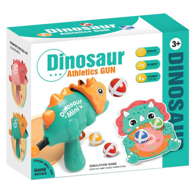 Інтерактивна гра Dinosaur Athletics Gun на липучках + мішень Green