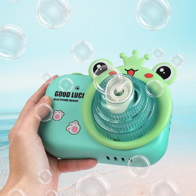 Фотокамера-генератор мильних бульбашок 9996 Children's camera Frog / Green Фотокамера-генератор мильних бульбашок 9996 Children's camera Frog / Green