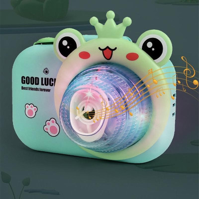 Фотокамера-генератор мильних бульбашок 9996 Children's camera Frog / Green Фотокамера-генератор мильних бульбашок 9996 Children's camera Frog / Green