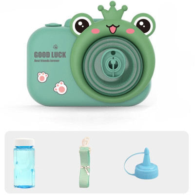 Фотокамера-генератор мильних бульбашок 9996 Children's camera Frog / Green Фотокамера-генератор мильних бульбашок 9996 Children's camera Frog / Green