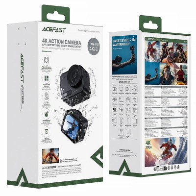 Екшн-камера Acefast X1 4K sports waterproof IPX8 Black