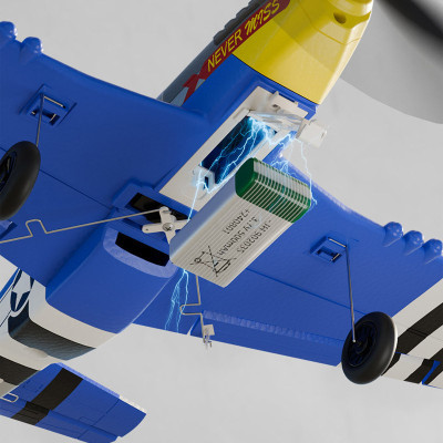 Літак на радіокеруванні SCHE W551 Four-channel Stunt Fighter Blue