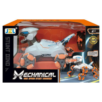 Дитячий восьмиколісний динозавр на радіокеруванні SHT 2590 2.4G (with 2 remote) Grey / Orange