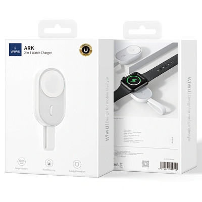 Портативний ЗП Power Bank WIWU Wi-M20 For Apple Watch 1200 mAh White Портативний ЗП Power Bank WIWU Wi-M20 For Apple Watch 1200 mAh White