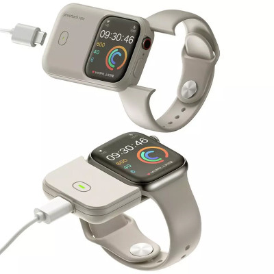 Портативний ЗП Charging Soft Case for Apple Watch 49mm 1200 mAh Moon White Портативний ЗП Charging Soft Case for Apple Watch 49mm 1200 mAh Moon White