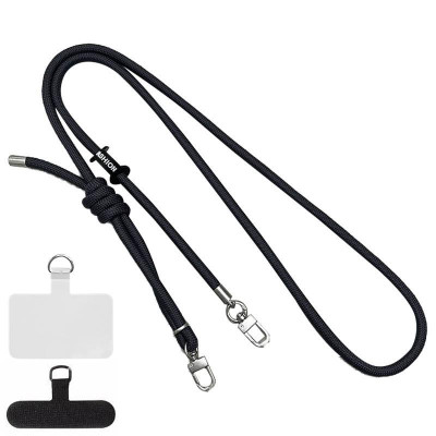 Шнурок із двома кріпленнями (8 мм) 150 см Dark Gray