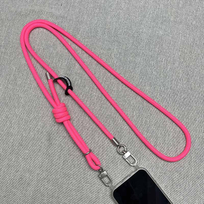 Шнурок із двома кріпленнями (8 мм) 150 см Barbie Pink