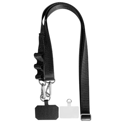 Шнурок із двома кріпленнями (2 см) 140 см Black