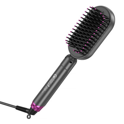 Гребінець-випрямляч Hoco HP44 Electric straightening hair comb with digital display Rose Red Гребінець-випрямляч Hoco HP44 Electric straightening hair comb with digital display Rose Red