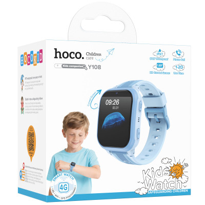 Дитячий cмарт-годинник Hoco Y108 4G with call function Blue Дитячий cмарт-годинник Hoco Y108 4G with call function Blue