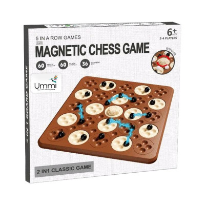 Настільна інтерактивна гра Ummi ME-194 Magnetic Chess Game 5 in a Row Blue