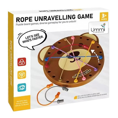 Настільна інтерактивна гра Ummi ME-241 Cute Bear Rope Unravelling Game Brown