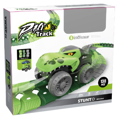 Інтерактивний трек з інерційною машинкою SHT 5510-6 Dino Trak (138pcs/1CAR) Green
