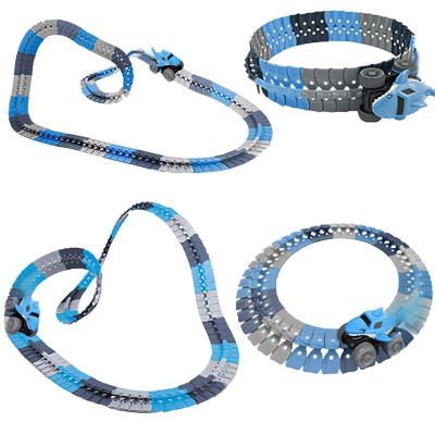 Інтерактивний трек з інерційною машинкою SHT 5510-2 Shark Trak (138pcs/1CAR) Blue